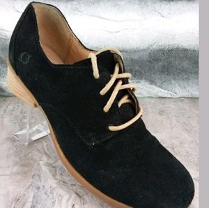 BORN Black Leather Retro Oxfords Women's Sz 7.5